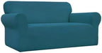 Easy-Going Stretch Oversized Loveseat Couch Covers Washable Peacock Blue | - Image 8