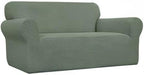 Easy-Going Stretch Oversized Loveseat Couch Covers Washable Greyish Green | - Image 8