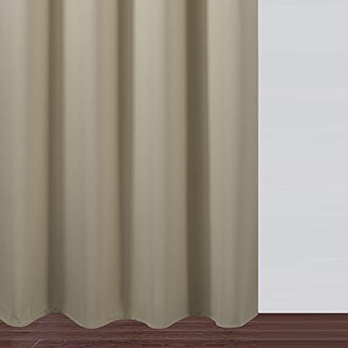 Beige Thermal Blackout Curtains/38 x 84 Inch/Set of 2 Panels Room Darkening - Image 8