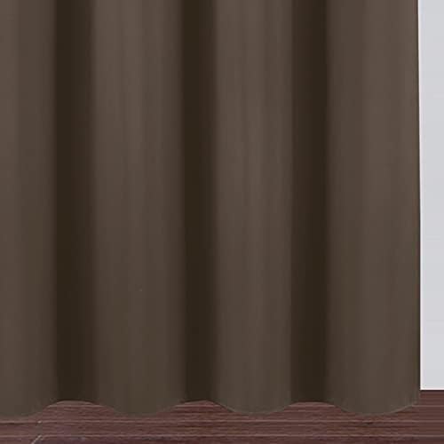 Chocolate Brown Thermal Blackout Curtains/52 x 95 Inch/Set of 2 Panels Room - Image 8