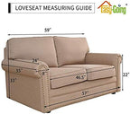 Easy-Going Reversible Couch Cover, 2 Cushion Sofa, Chocolate/Ivory | Loveseat - Image 7