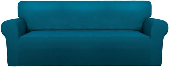 PureFit Stretch Oversized Couch Covers Sofa Slipcovers Peacock Blue | 1-Piece by PureFit