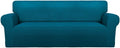 PureFit Stretch Oversized Couch Covers Sofa Slipcovers Peacock Blue | 1-Piece by PureFit
