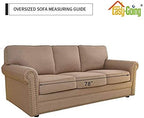 Easy-Going Reversible Couch Cover, 3 Cushion Sofa, Christmas Red/Ivory | - Image 7