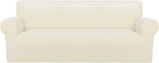 PureFit Stretch Couch Covers for Sofa Large Sofa Slipcovers Ivory | 1-Piece by PureFit