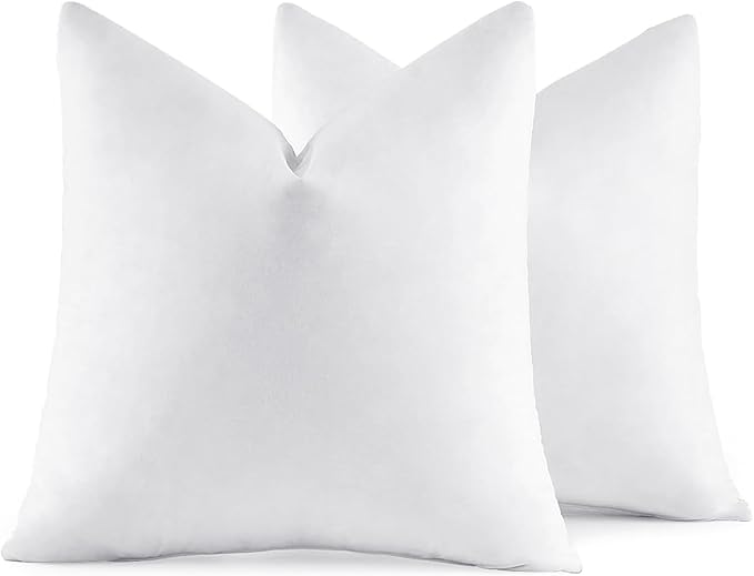 MIULEE 30x30 Euro Pillow Inserts, Double-Layer Down-Proof Cotton Cover by MIULEE