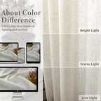 Pitalk Back Tab Linen Curtains 95 Inches Long 2 Panels Set - Image 4