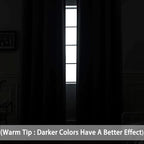 Yakamok Greyish White Room Darkening Curtains 84 inch Sliding Door Drapes | 1 - Image 3