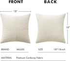 MIULEE Cream White Decorative Throw Pillow Covers - Image 7