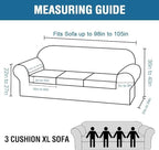 H.VERSAILTEX Velvet 4 Piece High Stretch Sofa Slipcover Sofa Cover Furniture - Image 2
