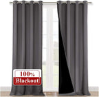 NICETOWN 100% Blackout Blinds, 52 inches x 102 inches, Laundry Room Decor by NICETOWN