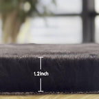 ORINOVA Black Fluffy Rug 5x8 Area Rugs - Image 2
