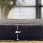 ORINOVA Black Faux Rabbit Washable Fur Area Rugs - Image 3