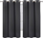 Dark Grey Blackout Curtains 34 x 63 Inch Length/Set of 2 Curtain Panels/Thermal - Image 2