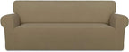 PureFit Stretch Couch Covers for Sofa Large Sofa Slipcovers Tan | 1-Piece Sofa by PureFit