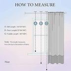 MIULEE 2 Panels Sheer Curtains for Living Room 54 X 84 Inches Ivory | Window - Image 6