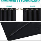 NICETOWN High-End Thermal Kitchen Curtains, Full Blackout Curtains 70 Inches - Image 5