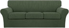 Turquoize 4 Piece Sofa Covers for 3 Cushion Couch Sofa Slipcover Soft Couch by Turquoize