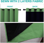 NICETOWN Full Shading Curtains for Windows, Forest Green, 52 inches W x 95 - Image 5