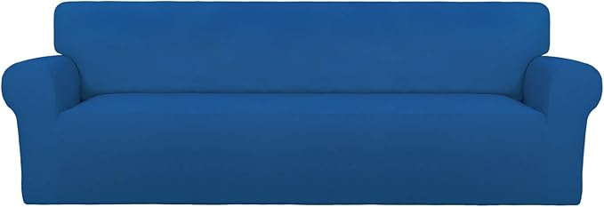 PureFit Stretch Couch Covers for Sofa 4 Seater Slipcovers Classic Blue | by PureFit