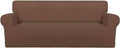 PureFit Stretch Couch Covers for Sofa Large Sofa Slipcovers Brown | 1-Piece by PureFit