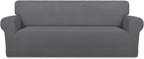 PureFit Stretch Couch Covers for Sofa Large Sofa Slipcovers Gray | 1-Piece Sofa by PureFit