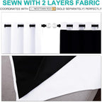 NICETOWN White Blackout Curtains 84 inches Long, Full Light Blocking Drapes - Image 5