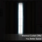Blackout Curtains 42 x 63 inch/Stone Blue Curtains Set of 2 Panels/Thermal - Image 3