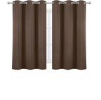 Chocolate Brown Blackout Curtains 34 x 63 Inch Length/Set of 2 Curtain - Image 2