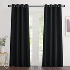 NICETOWN Black Blackout Curtains 84 inch Length 2 Panels, Grommet Thermal - Image 2