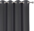 Blackout Curtains 52 x 108 inch/Dark Grey Curtains Set of 2 Panels/Thermal - Image 6