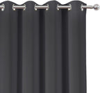 Dark Grey Blackout Curtains 52 x 63 Inch Length/Set of 2 Curtain Panels/Thermal - Image 6