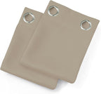 Blackout Curtains 52 x 108 inch/Khaki Curtains Set of 2 Panels/Thermal - Image 9
