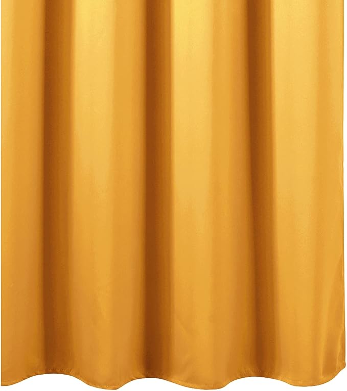 Yellow Blackout Curtains 34 x 54 Inch Length/Set of 2 Curtain Panels/Thermal - Image 8