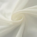 SpaceDresser Ivory Sheer Curtains 4 Panels Rod Pocket Semi-Sheer Curtain 108 - Image 8