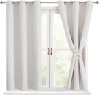 Blackout Curtains for Bedroom, 2 Drape Panels, 42 x 54 Inch | Thermal Insulated by Hiasan