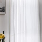 MIULEE Ivory Window Sheer Curtains 2 Panels Width 38 x Length 84 Inches | Window - Image 5