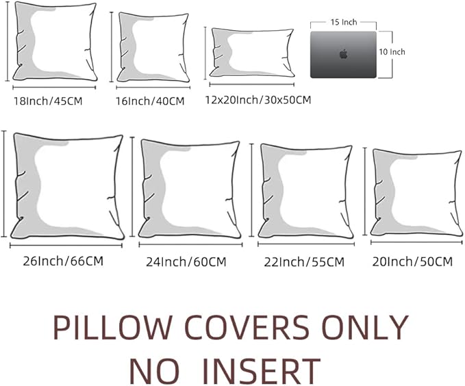 Fancy Homi 2 Packs Rust Big Decorative Throw Pillow Covers 24x24 Inch - Image 6