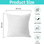 QUBA LINEN 18 x 18 Throw Pillow Insert - Image 2