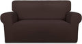 PureFit Stretch Loveseat Covers Fleece Couch Covers by PureFit