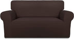 PureFit Stretch Loveseat Covers Fleece Couch Covers by PureFit