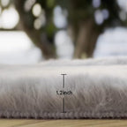 ORINOVA Silver Grey Plush Washable Area Rugs 8x10 Shag Rugs - Image 2