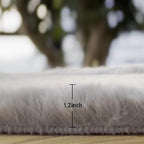 ORINOVA Grey Runner Fuzzy Rug for Bedroom Washable Fluffy Nursery Rugs for - Image 2