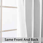 Yakamok Pure White Room Darkening Curtains 84 inch Sliding Door Drapes | 1 - Image 5
