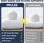 MIULEE 24x24 Euro Pillow Inserts 4 Pack, Throw Pillows - Image 5