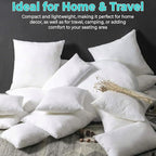 QUBA LINEN Throw Pillow Inserts, 16x16 Inches - Image 5