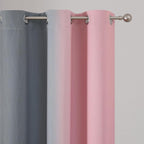 Pink and Grey Ombre Blackout Curtains - Image 4