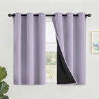SimpleHome Lilac 100% Blackout Curtains Room Darkening Living Room 45 Inch | by SimpleHome