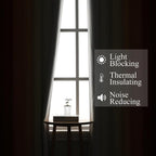 Burnt Orange and Greyish White Ombre Blackout Curtains 52Wx72L Inch Long | - Image 3