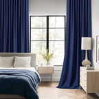 MIULEE Navy Blue Back Tab Blackout Curtains 52x72 Inches Long 2 Panels Set | - Image 2